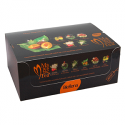 Biogena Majestic Tea Maxi 60 ks dárkové balení  kolekce ovocných, bylinných a bílých čajů. Najdete v ní všechny příchutě pěkně pohromadě