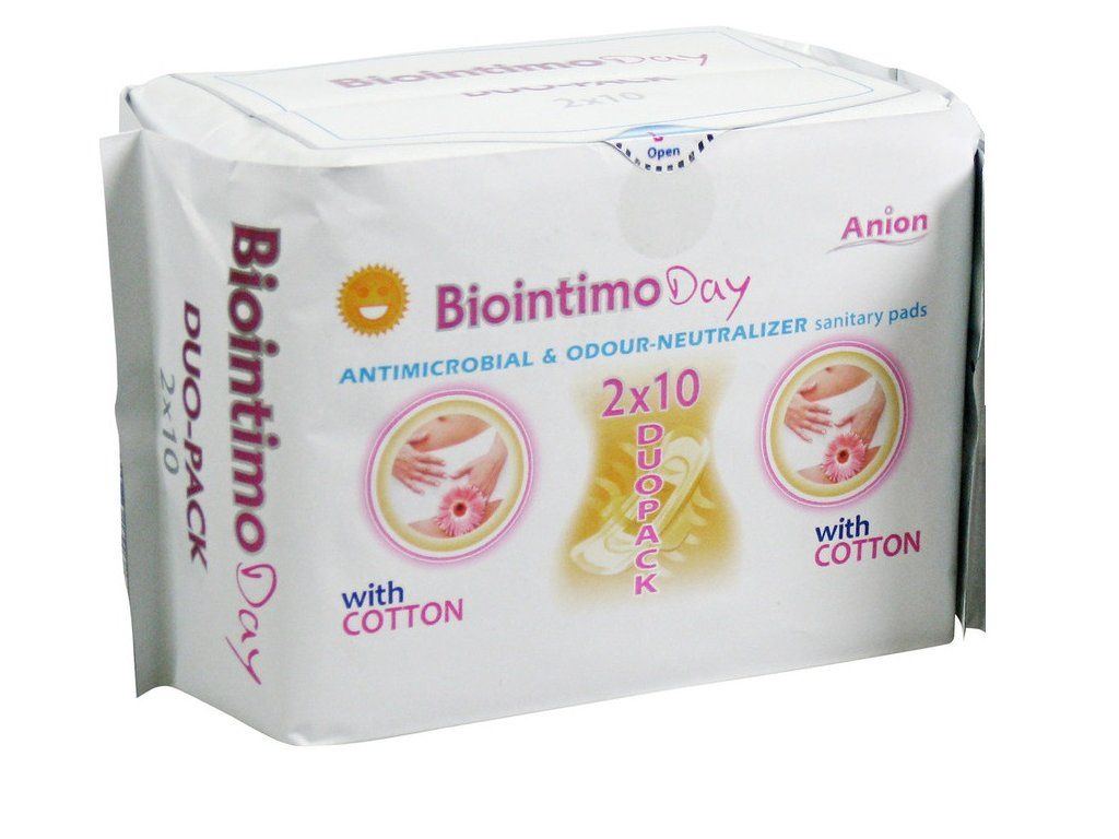 Anion BioIntimo dámské hygienické denní vložky DUO pack 2x10ks s anionovým páskem BioIntimo Corporation