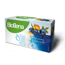 Biogena Fantastic Borůvka & Rakytník 20x2g bylinný čaj aromatizovaný, porcovaný.