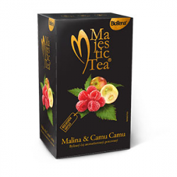 Biogena Majestic Tea Malina & Camu Camu 20x2,5g Ovocný čaj aromatizovaný, porcovaný.