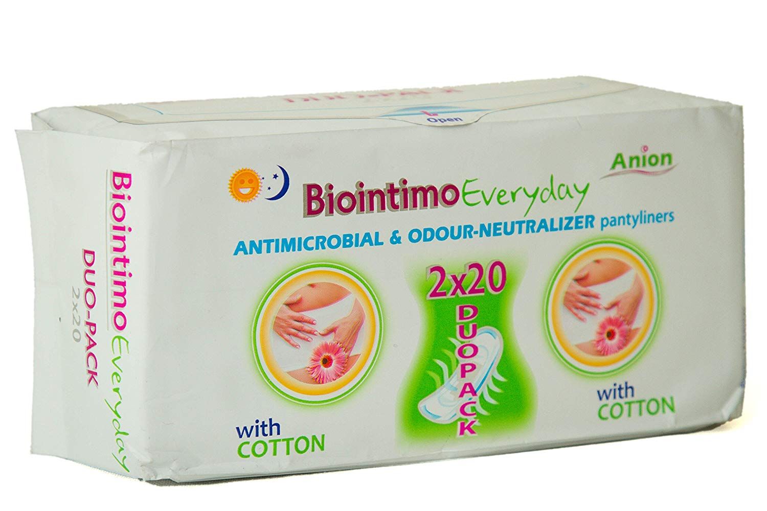 Anion BioIntimo intimky DUO pack 40ks Dámské hygienické vložky s aniontovým proužkem - intimky BioIntimo Corporation