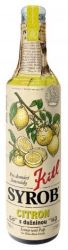 Kitl Syrob Citron 500 ml na  100 ml citrónového sirupu bylo použito 104 ml ovocné šťávy a dužiny
