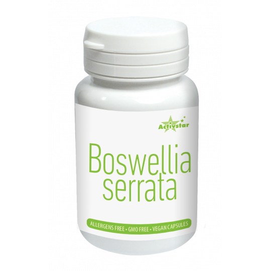 Activ Star BOSWELLIA SERRATA 60 VEGAN KAPSUL má protizánětlivé , antibakteriální protialergické a regenerační účinky. Activstar