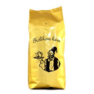 Frolíkova Extra káva 250g zrnková - Jedná se o 100% Arabiku ze Střední Ameriky a Asie. Jan Frolík - Pražírna kávy