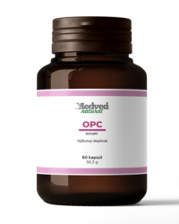 Medvěd natural OPC 60 kapslí. OPC extrakt z hroznových jader s obsahem vitamínu C