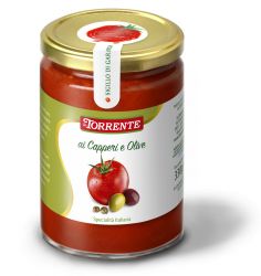 Rajčatová omáčka s kapary, zelenými a černými olivami je oblíbenou kombinací, která doplňuje těstoviny špagety nebo penne. 330 ml