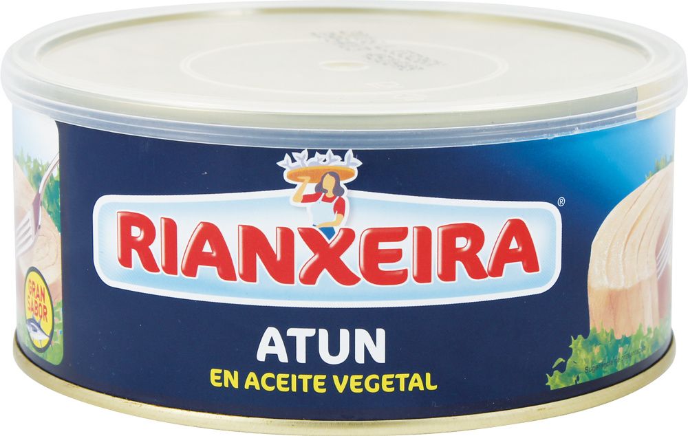 Tuňák ve slunečnicovém oleji RIANXEIRA je kvalitní tuňák, který se loví ve španělských vodách. 900 g Escuris